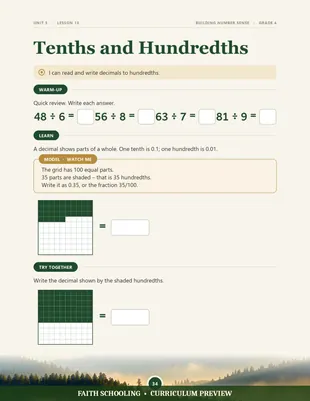 Tenths and hundredths