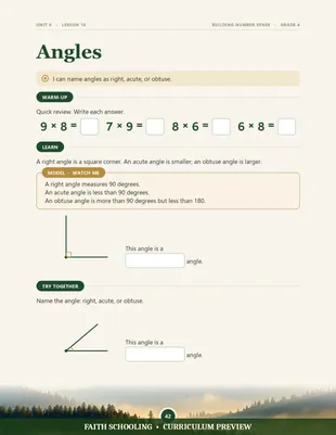 Angles and measurement