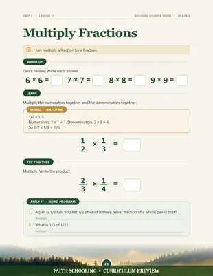 Multiplying fractions