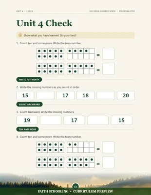 Cumulative number-sense check