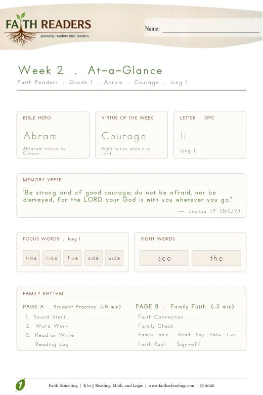Home Practice protected curriculum sample: Home Practice - Grade 1 Week 2