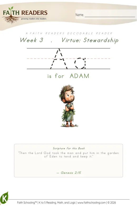 Kindergarten protected curriculum sample: Decodable Readers - Kindergarten Week 3