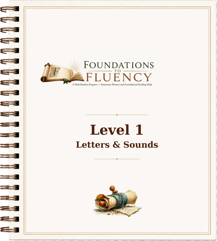 Level 1 — Letters & Sounds workbook cover
