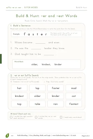Q4 · Suffix comparison and word hunt