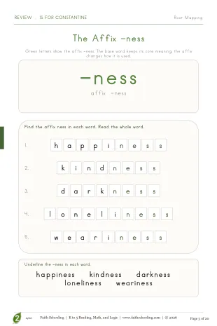 Q4 · Affix mapping and word analysis