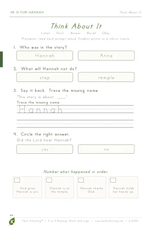 Q2 · Story comprehension and sequencing