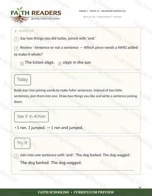 Join two little sentences into one (Week 20)