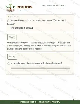Write with where-and-when words (Week 21)