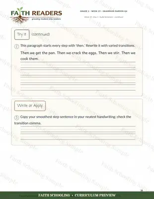Rewrite the then-then-then paragraph (Week 29)