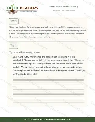 Editing lab: five missing commas (Week 20)