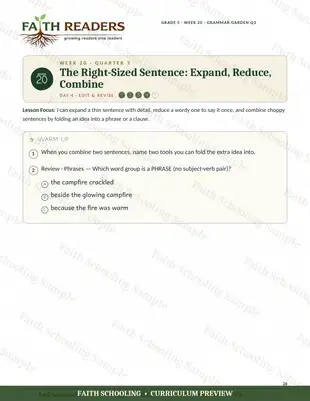 The right-sized sentence: expand, reduce, combine (Week 20)