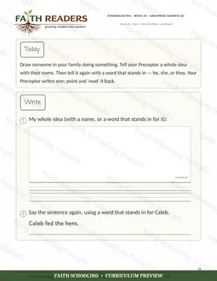 Write and show your whole idea (Week 20)
