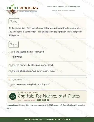 Capitals for names and places (Week 29)