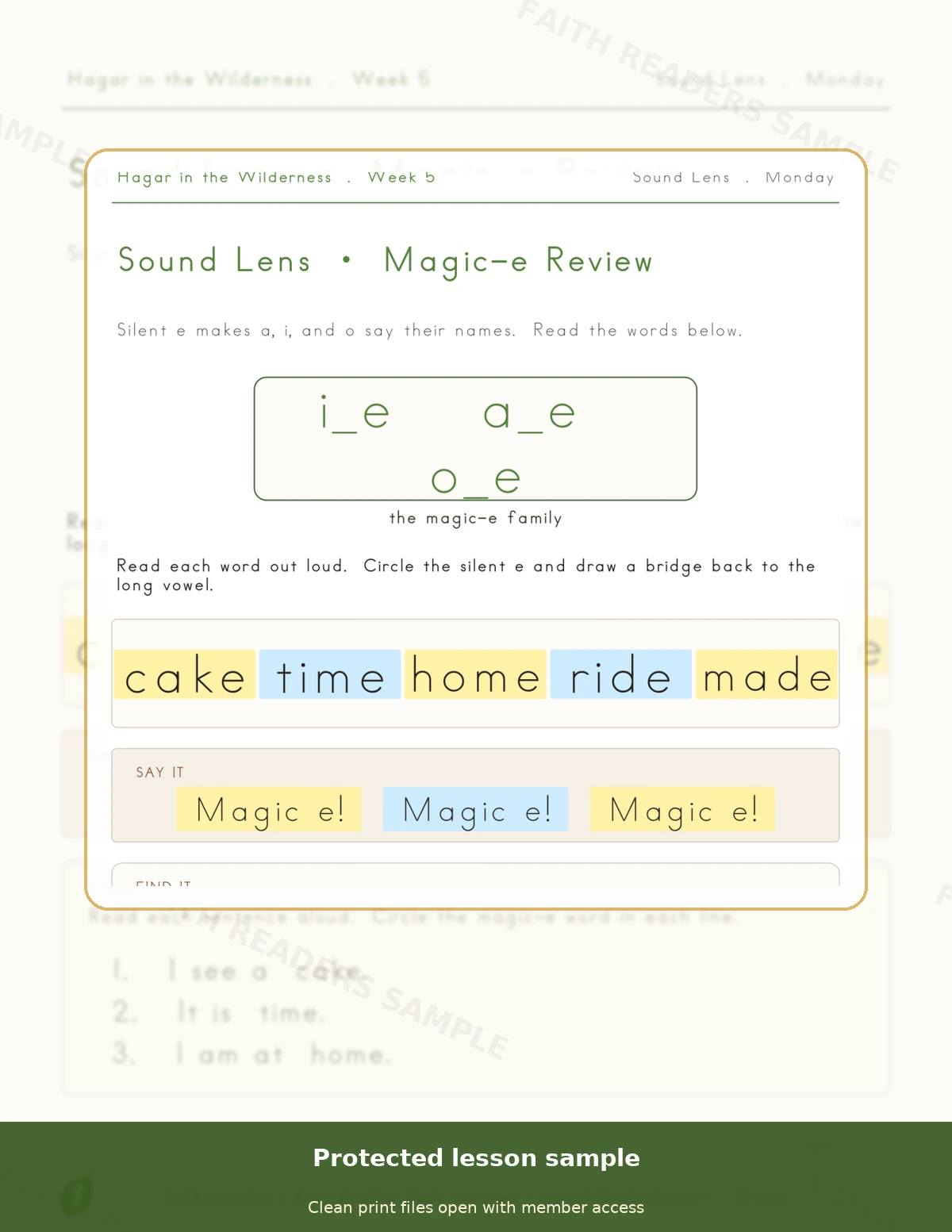 Grade 1 · Week 4 main lesson preview
