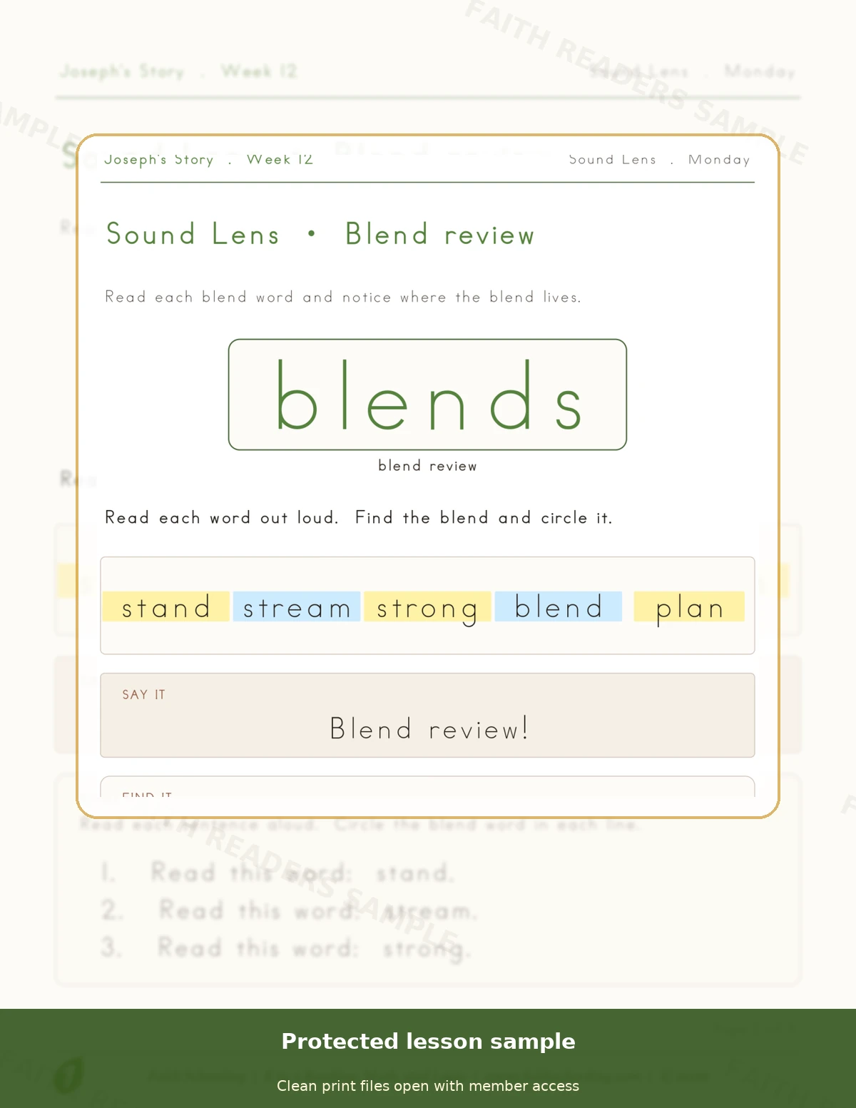 Grade 1 · Week 11 main lesson preview