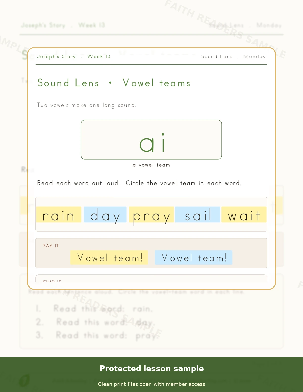 Grade 1 · Week 12 main lesson preview