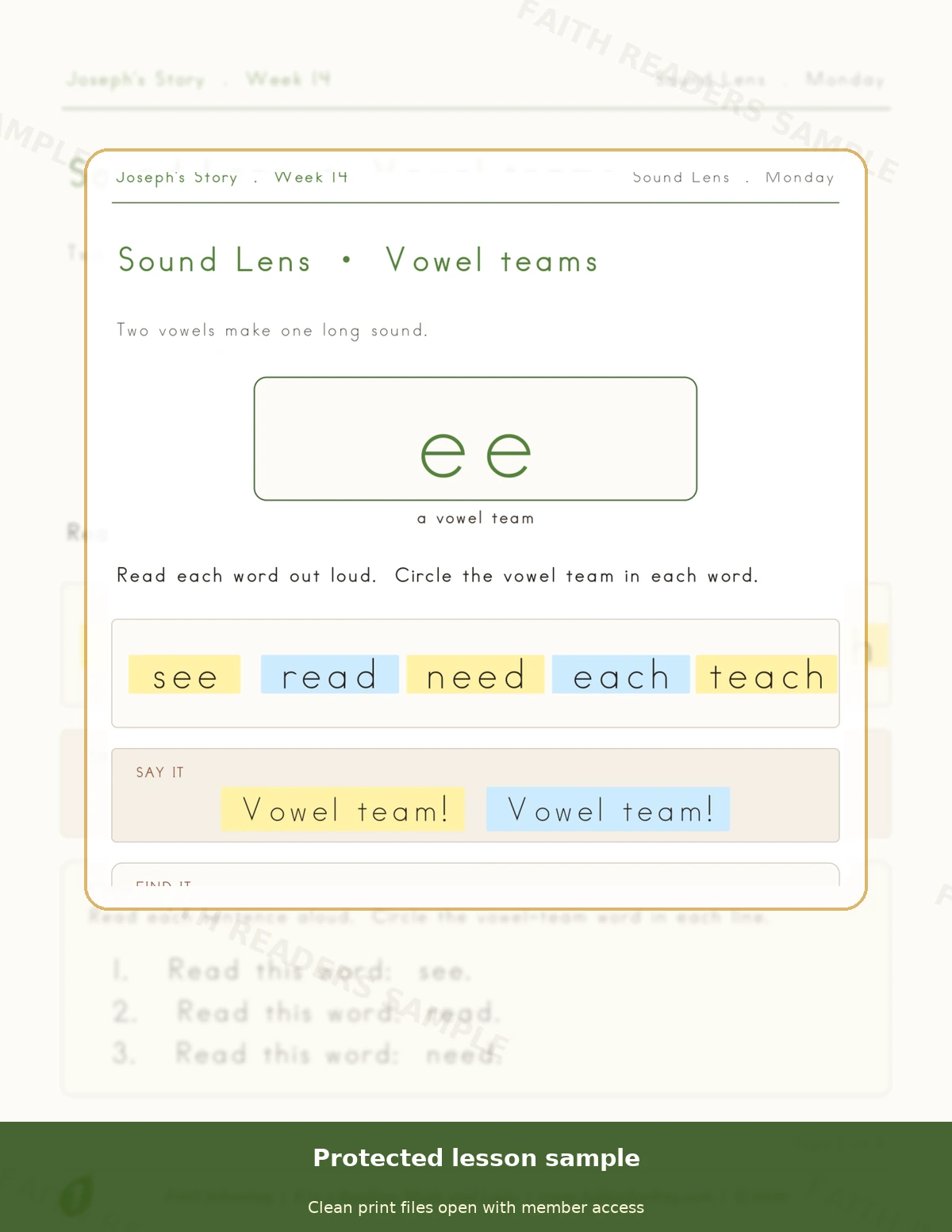Grade 1 · Week 13 main lesson preview