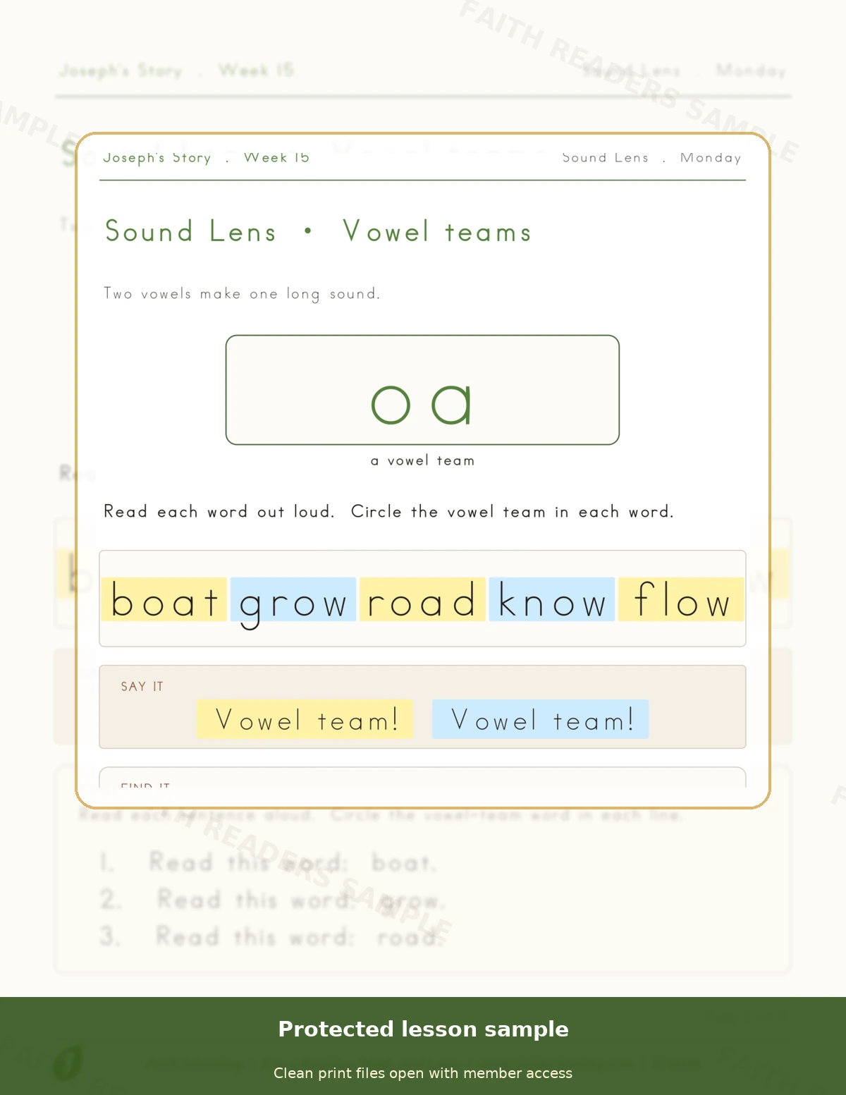 Grade 1 · Week 14 main lesson preview