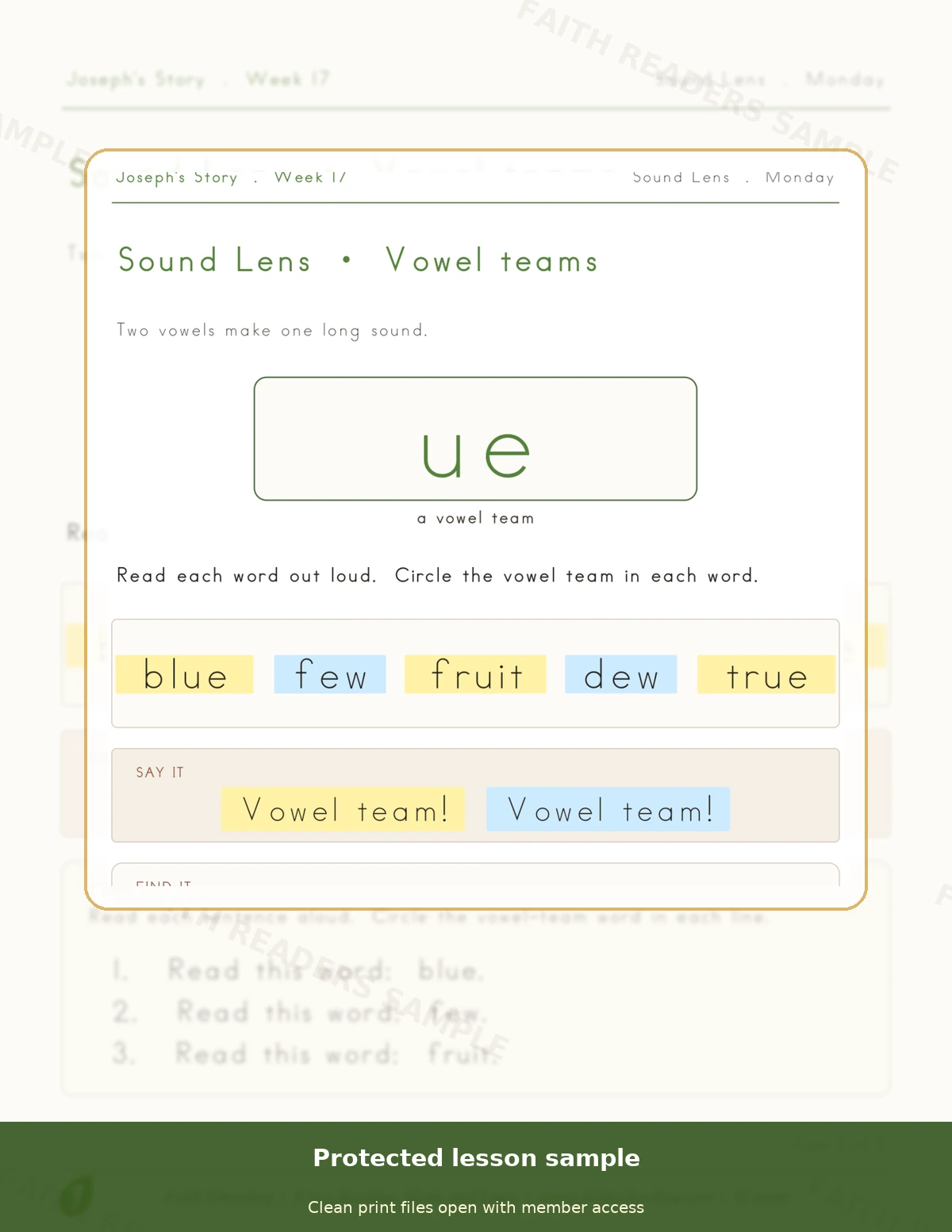 Grade 1 · Week 16 main lesson preview