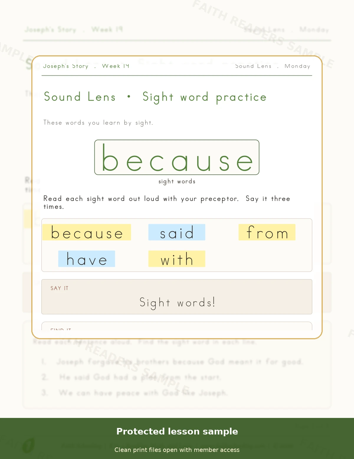 Grade 1 · Week 18 main lesson preview