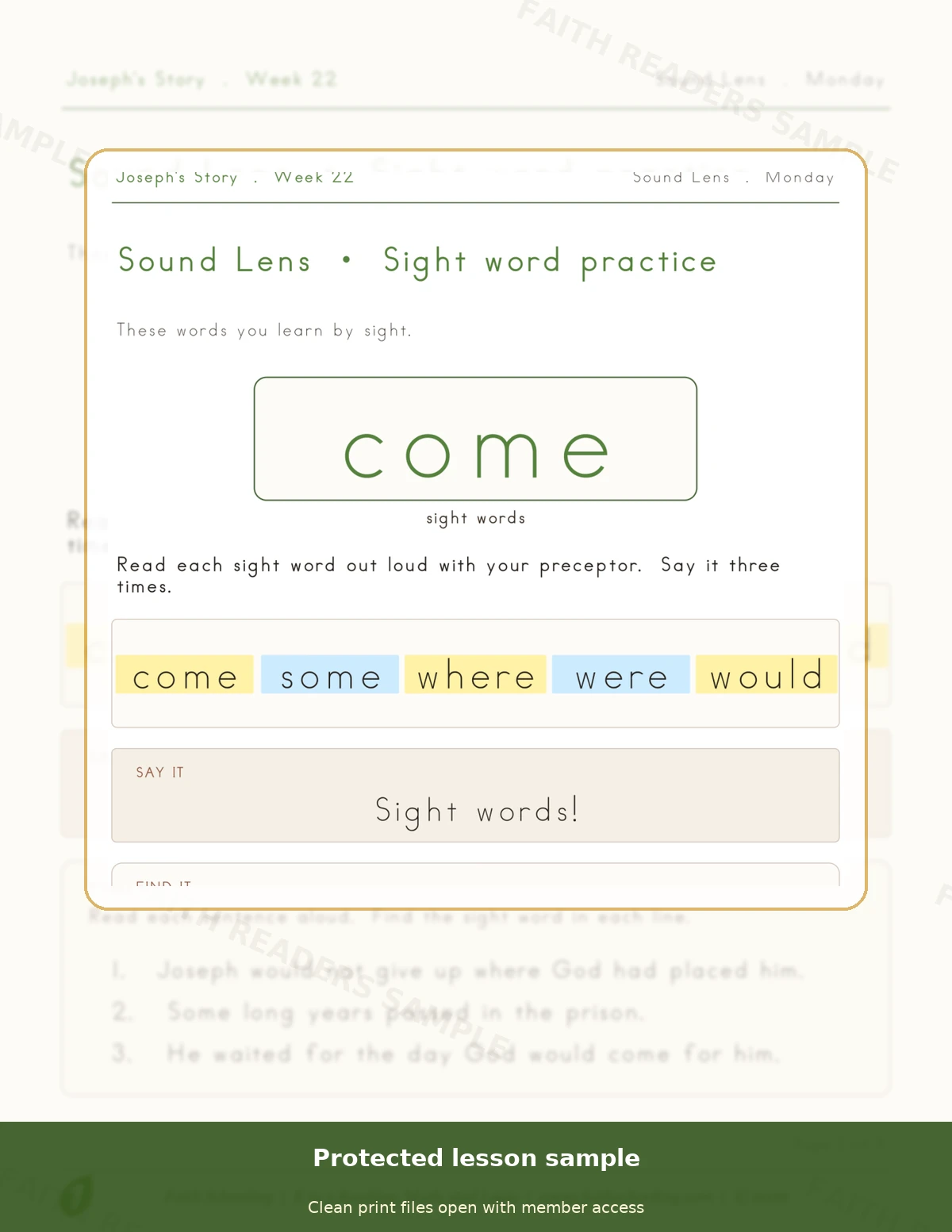 Grade 1 · Week 21 main lesson preview