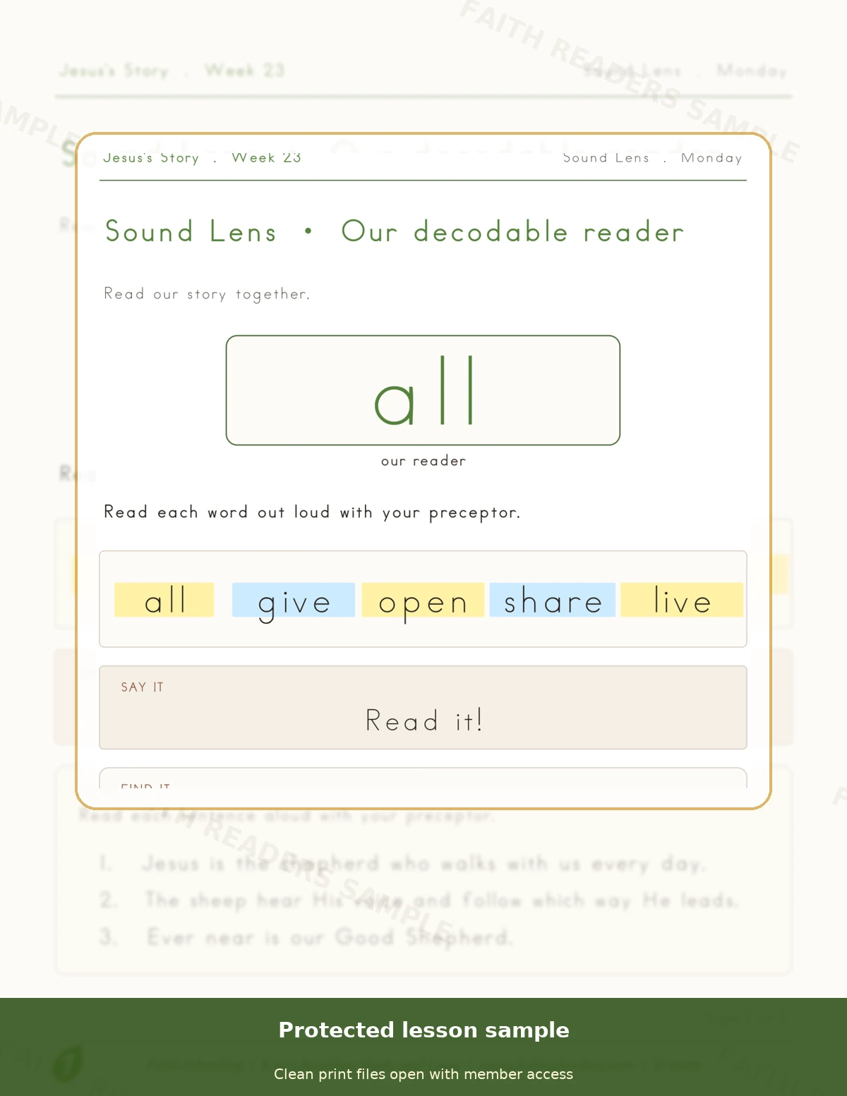 Grade 1 · Week 22 main lesson preview