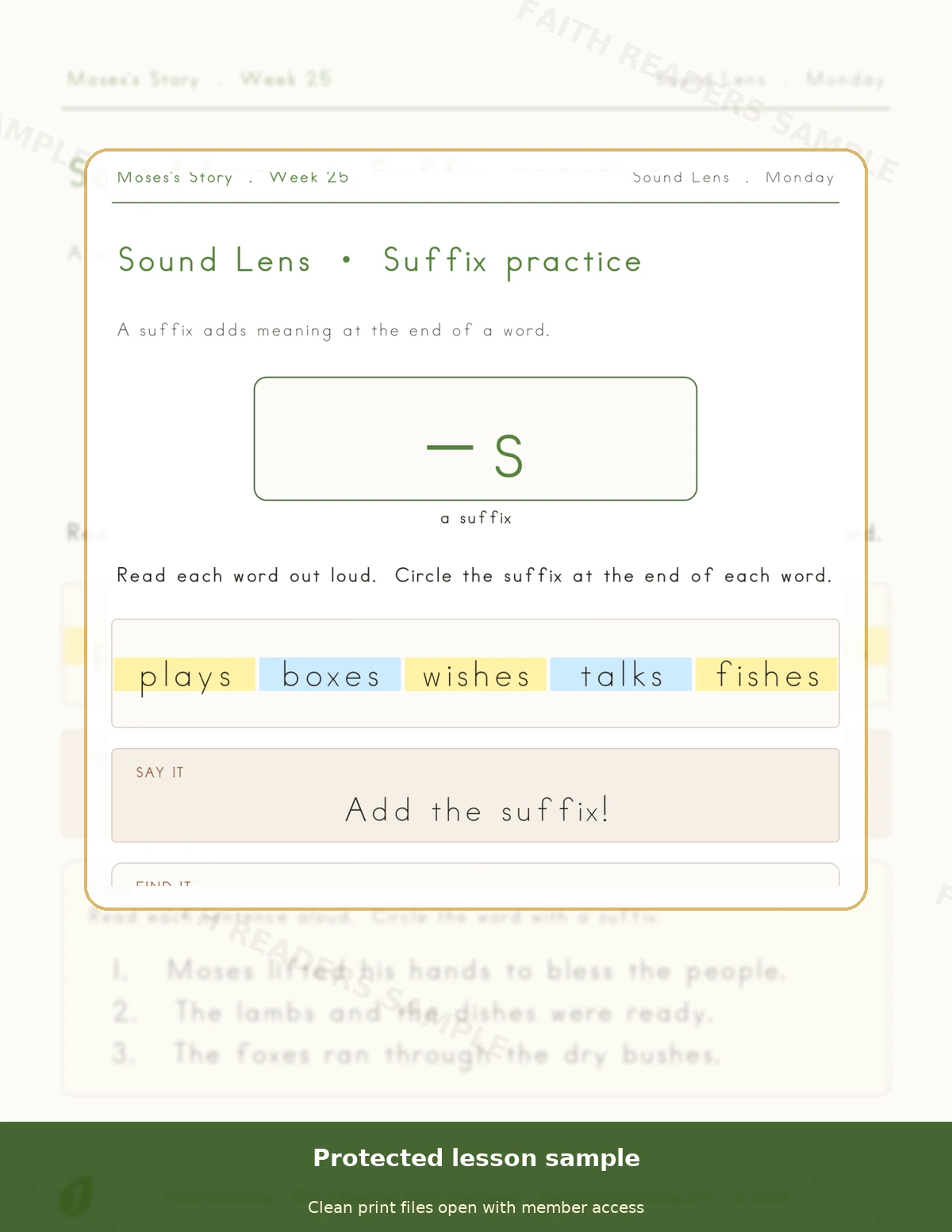 Grade 1 · Week 24 main lesson preview