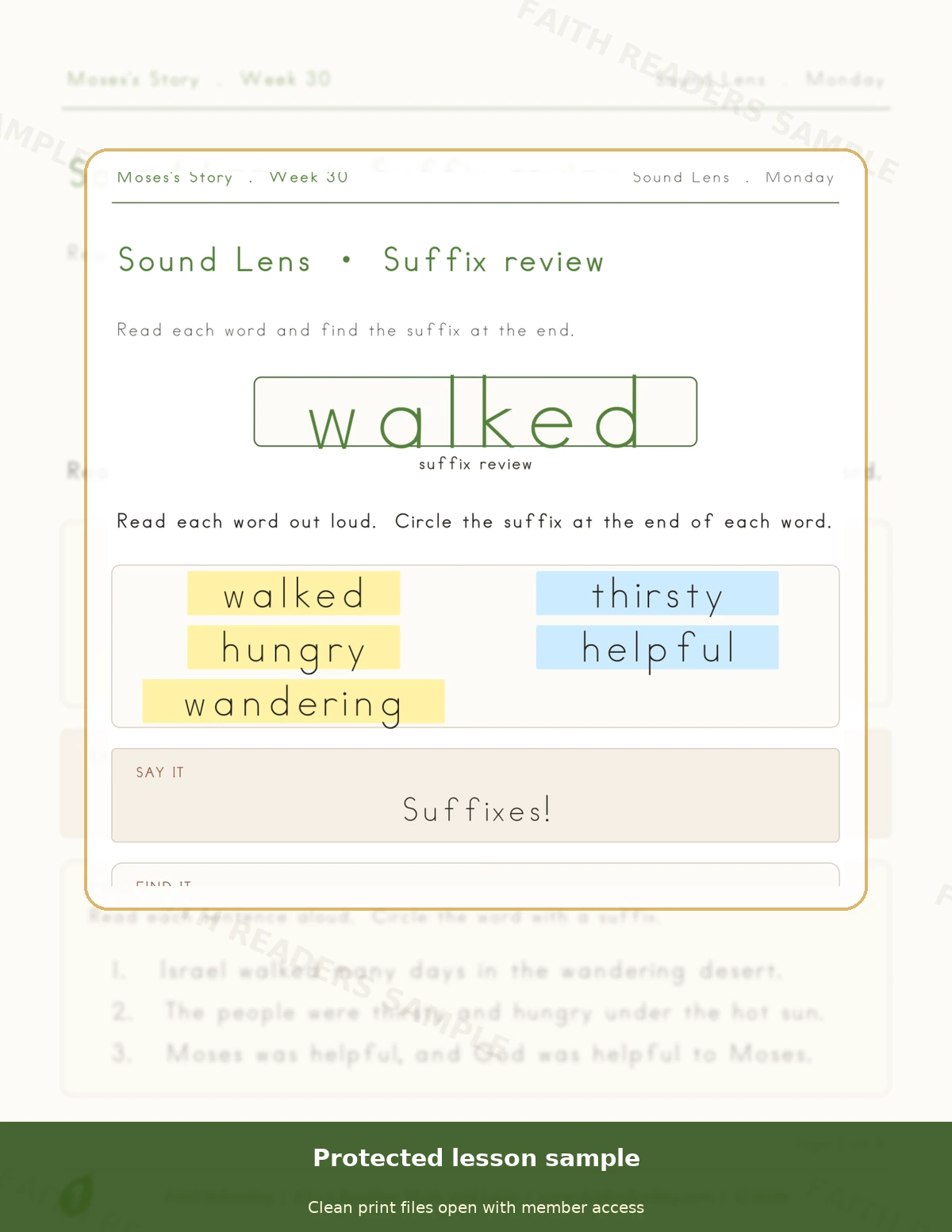 Grade 1 · Week 29 main lesson preview