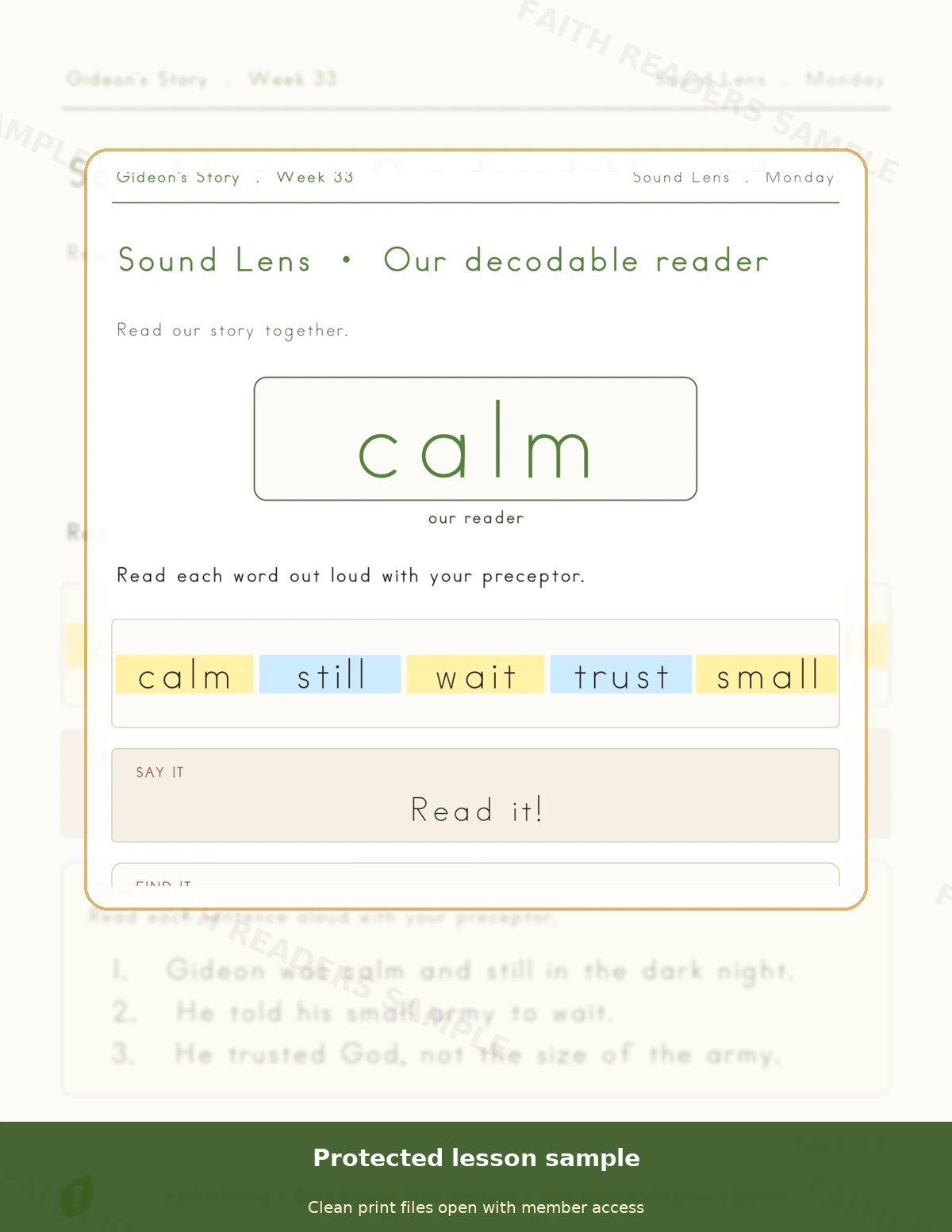 Grade 1 · Week 32 main lesson preview