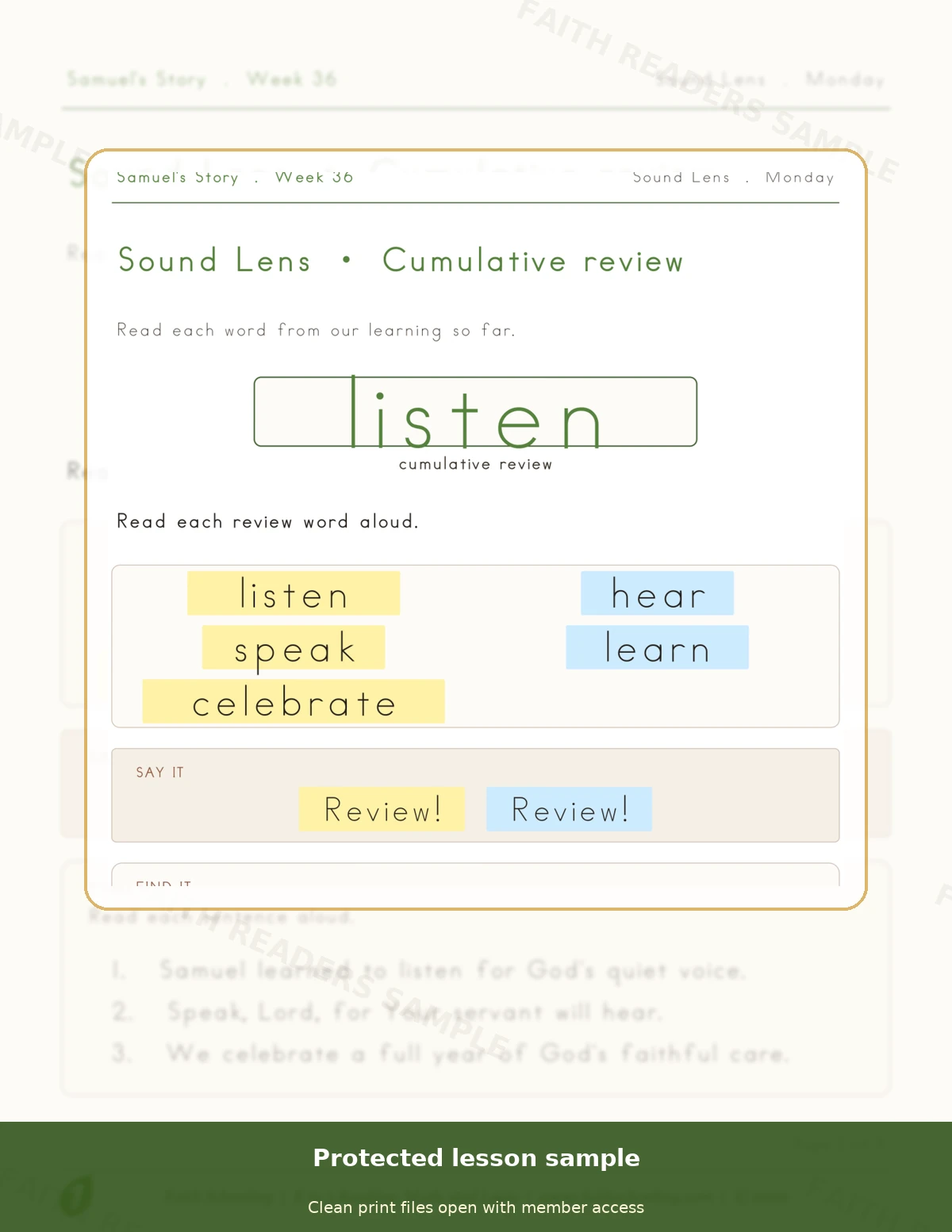 Grade 1 · Week 35 main lesson preview