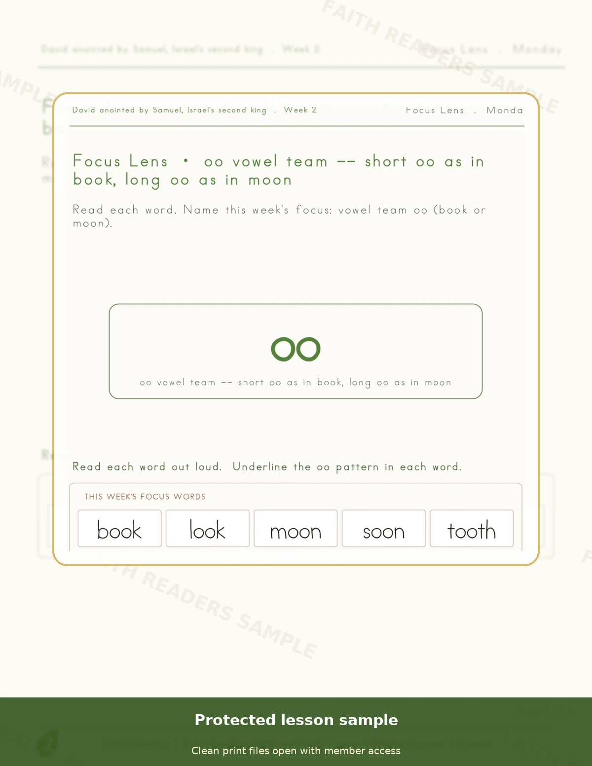 Grade 2 · Week 1 main lesson preview