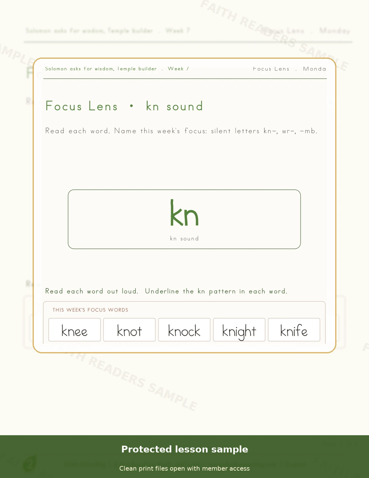 Grade 2 · Week 6 main lesson preview