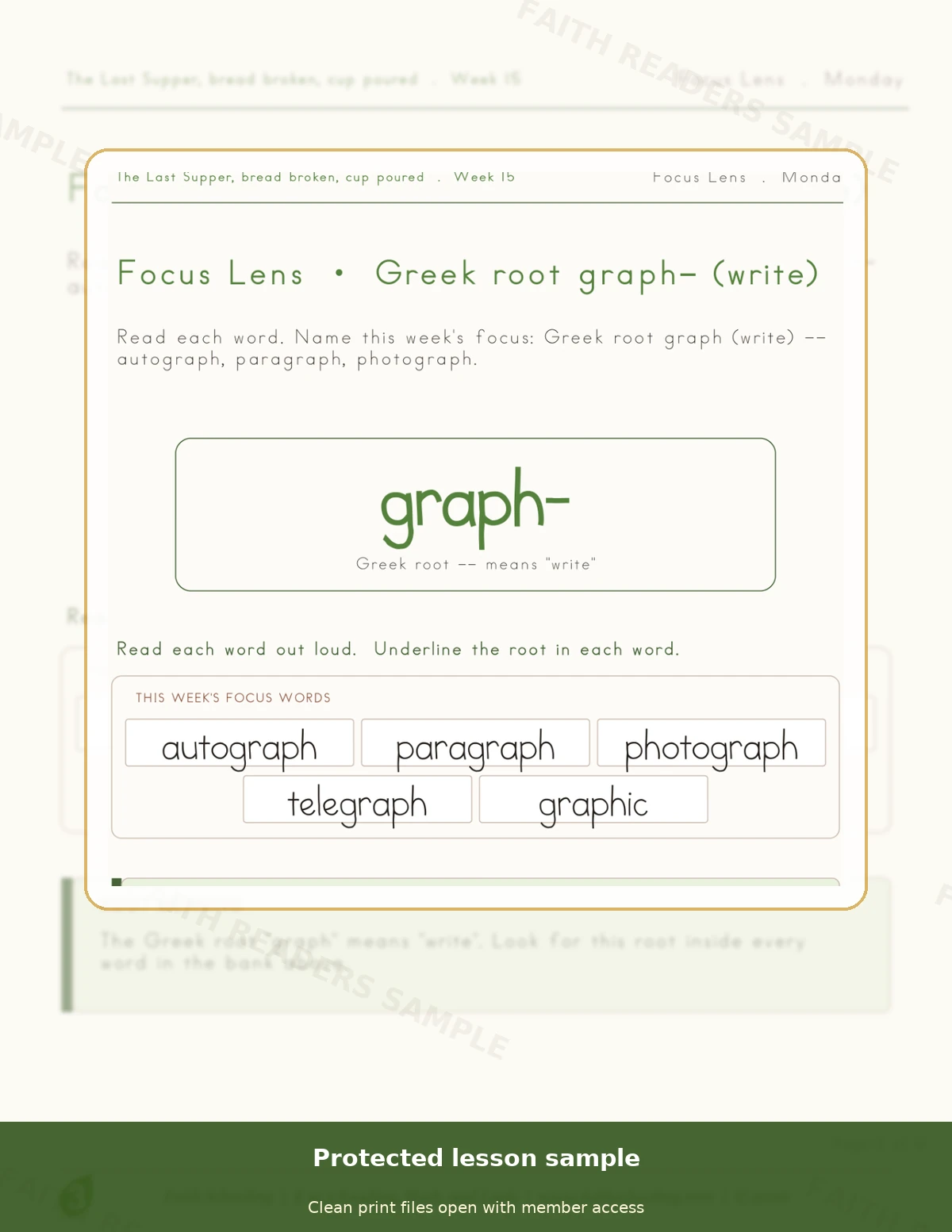 Grade 3 · Week 14 main lesson preview