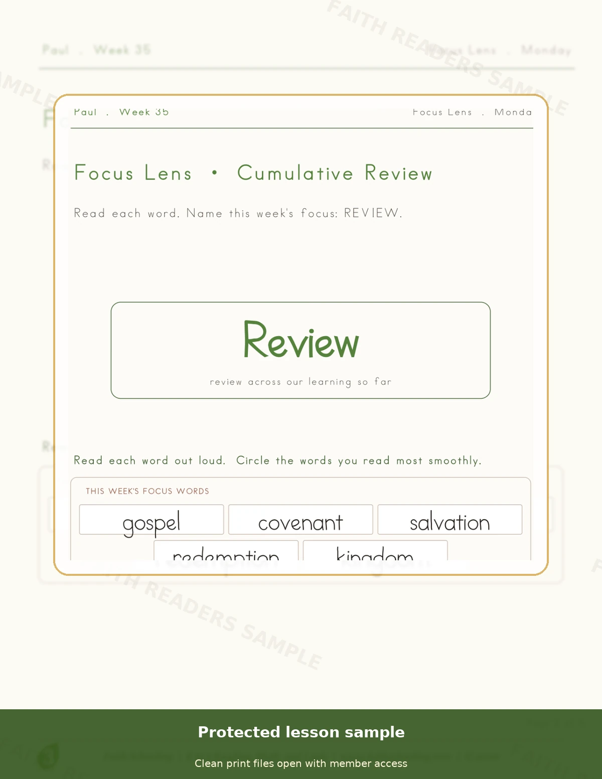 Grade 3 · Week 34 main lesson preview