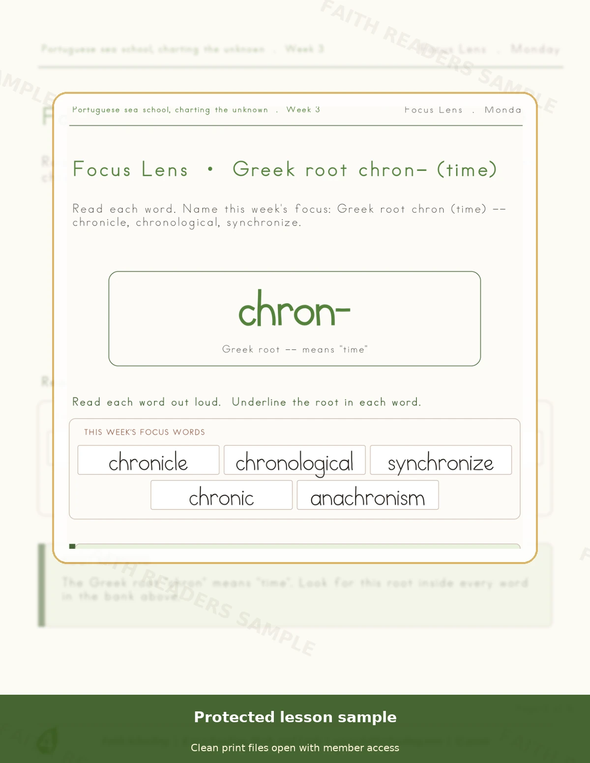 Grade 4 · Week 2 main lesson preview