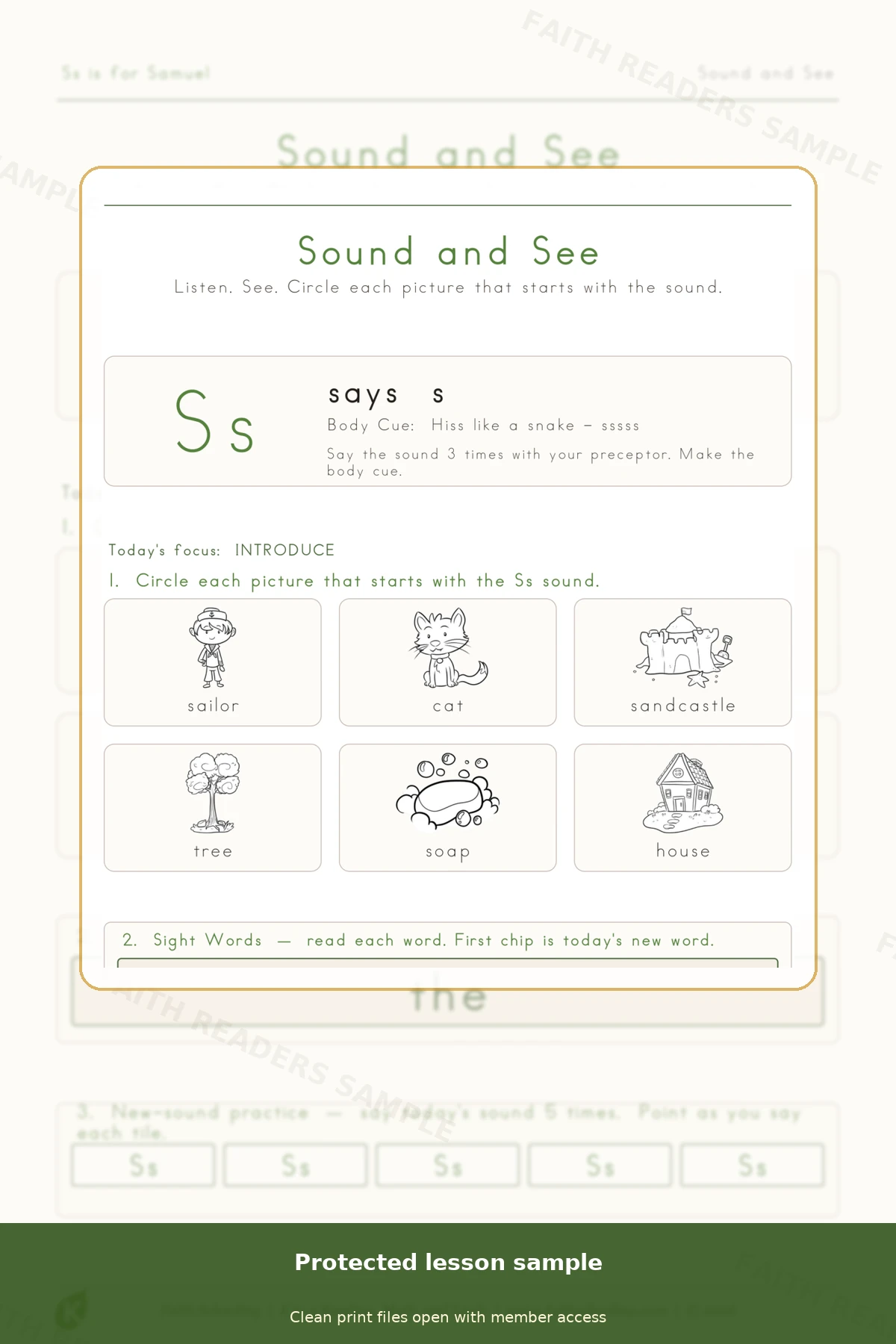 Kindergarten · Week 1 main lesson preview