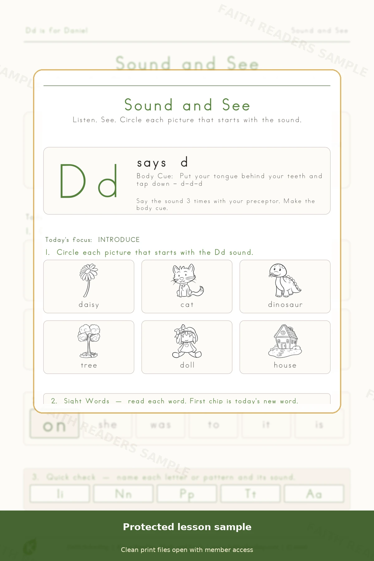 Kindergarten · Week 7 main lesson preview