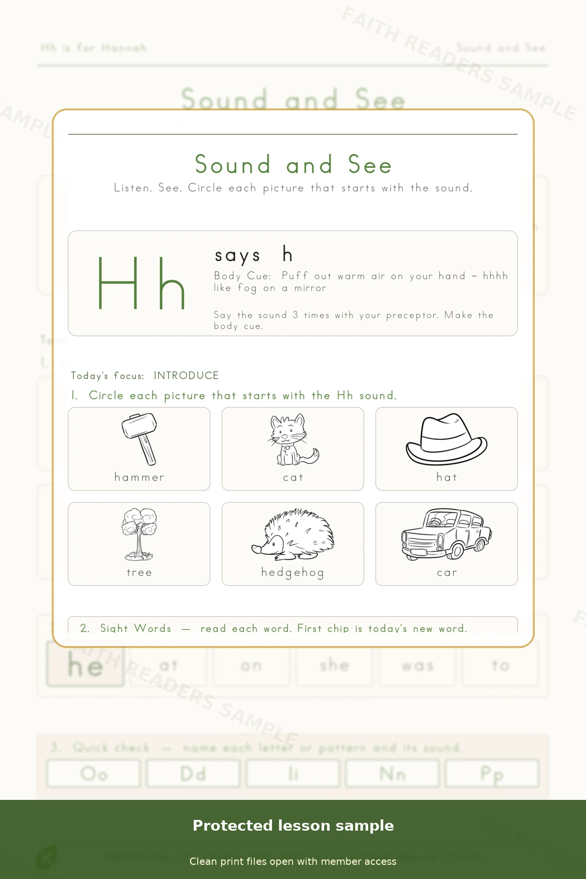 Kindergarten · Week 9 main lesson preview