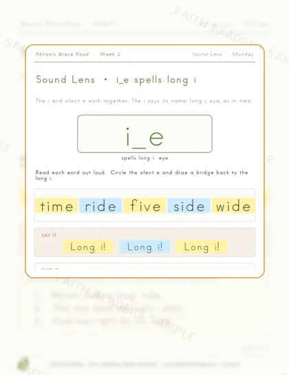 Grade 1 · Week 1 lesson preview 1