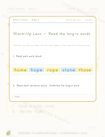 Grade 1 · Week 2 lesson preview 2