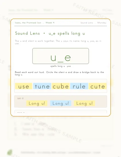 Grade 1 · Week 3 lesson preview 1