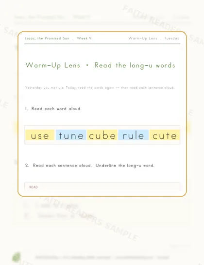 Grade 1 · Week 3 lesson preview 2