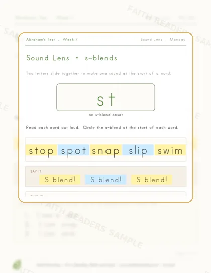 Grade 1 · Week 6 lesson preview 1