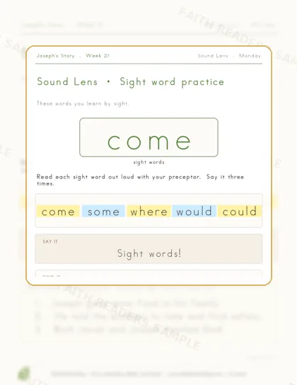 Grade 1 · Week 20 lesson preview 1