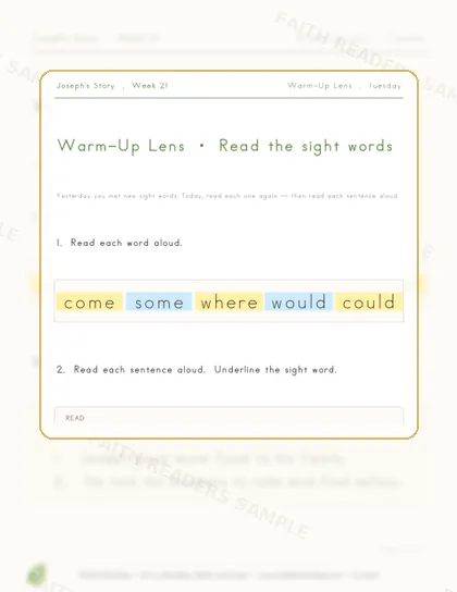 Grade 1 · Week 20 lesson preview 2