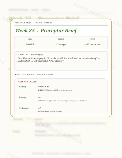 Grade 1 Week 24 Preceptor Guide page preview