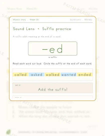 Grade 1 · Week 25 lesson preview 1