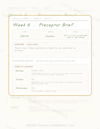 Grade 2 Week 5 Preceptor Guide page preview
