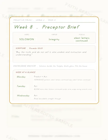 Grade 2 Week 7 Preceptor Guide page preview