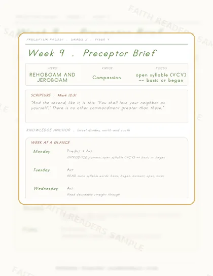 Grade 2 Week 8 Preceptor Guide page preview